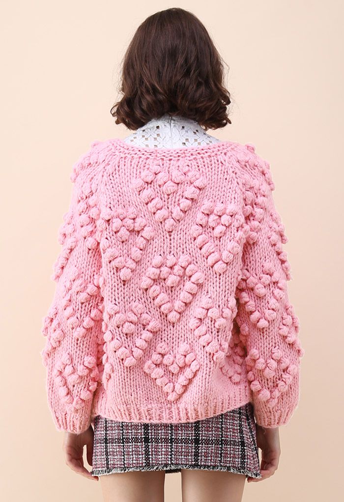 Knit Your Love - Strickjacke en rosa