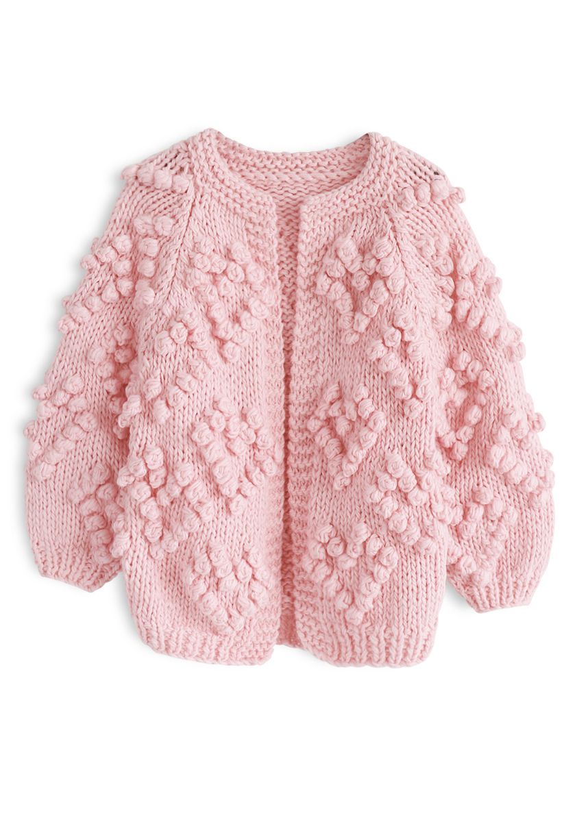Knit Your Love - Strickjacke für Kinder in Pink