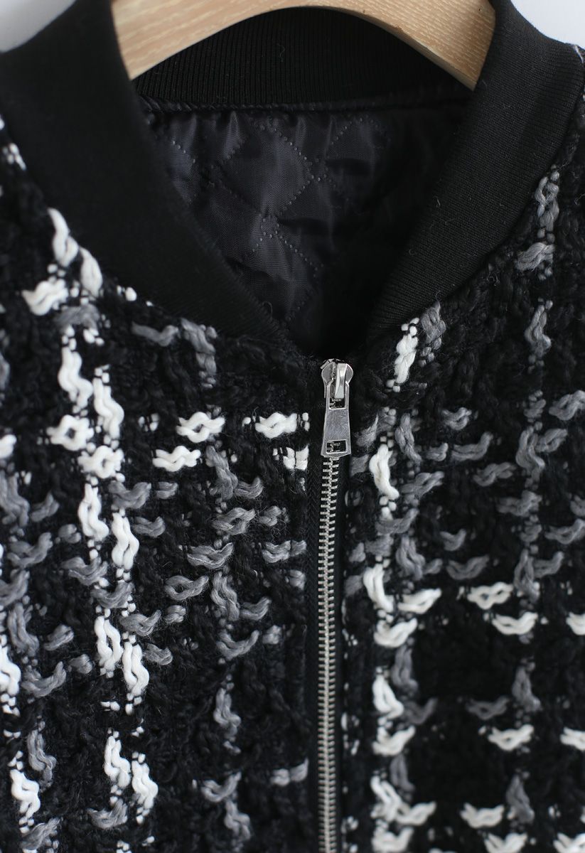 Geeignet für jeden Tag: Jacke mit schwarzer veralteter Textur