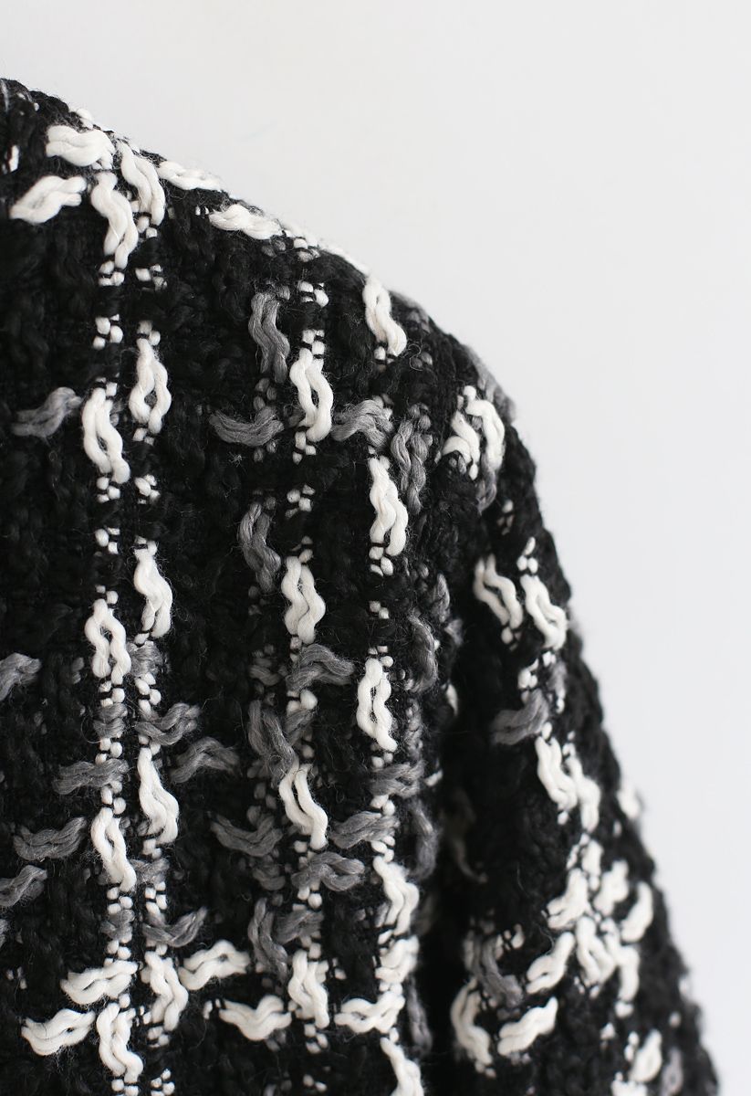 Geeignet für jeden Tag: Jacke mit schwarzer veralteter Textur