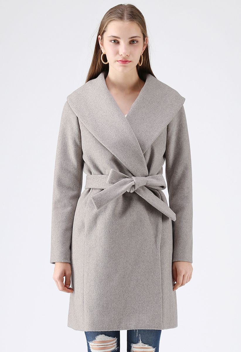 Dream with You Open Front Wool-Blended Coat