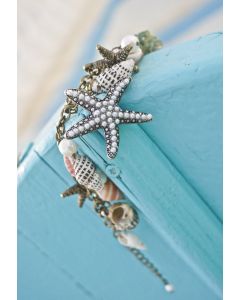 Brazalete de perlas de concha de mar